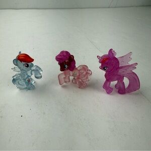 LOT OF 3 My Little Pony Mini Figures Rainbow Dash, Pinkie Pie, Twilight Sparkle